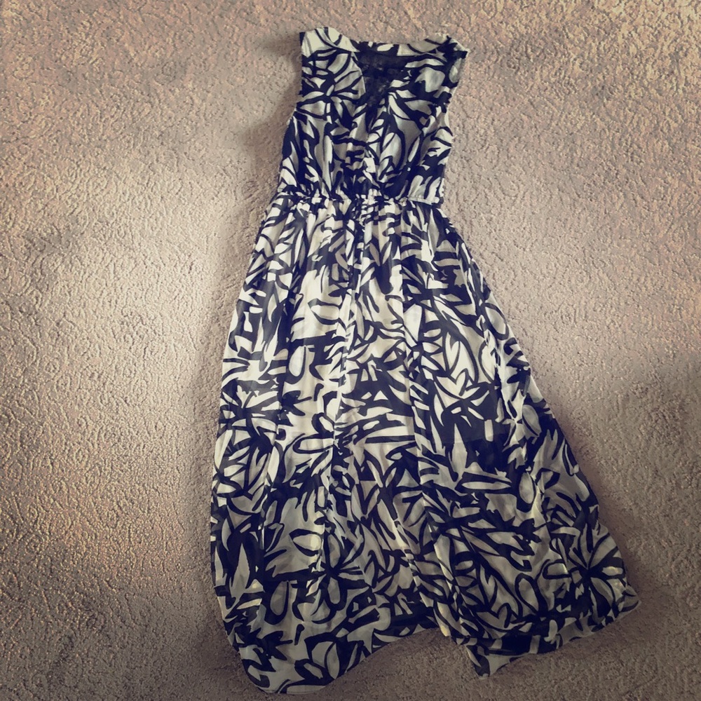 Black and white maxi dress